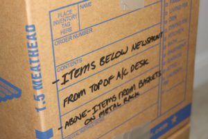 Labeled Moving and Storage Box