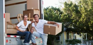 Moving Van with Boxes