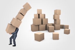 Be sure to declutter your moving boxes when organizing new home
