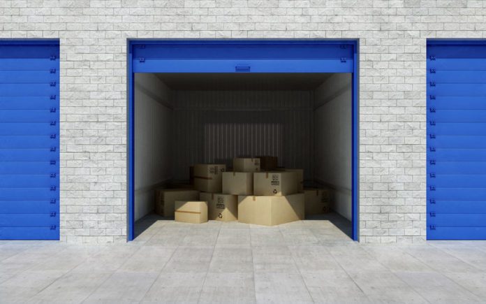 interior of generic self storage unit