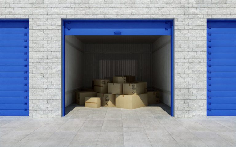 interior of generic self storage unit