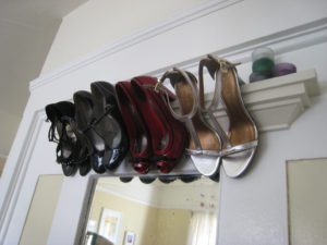 Use crown molding to organize high heels